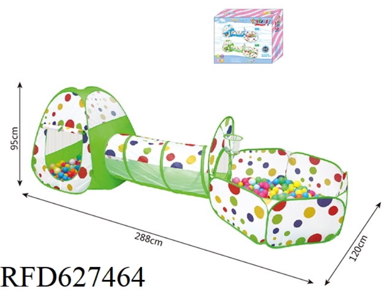 3-IN-1 GREEN DOT TIP + CIRCULAR CHANNEL + BALL POOL +60 BALLS