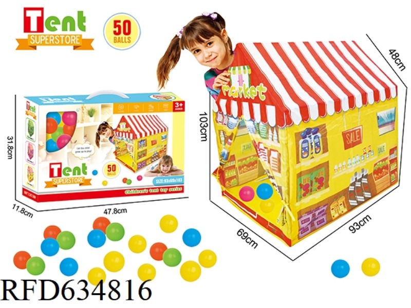 YELLOW SUPERMARKET TENT HOUSE