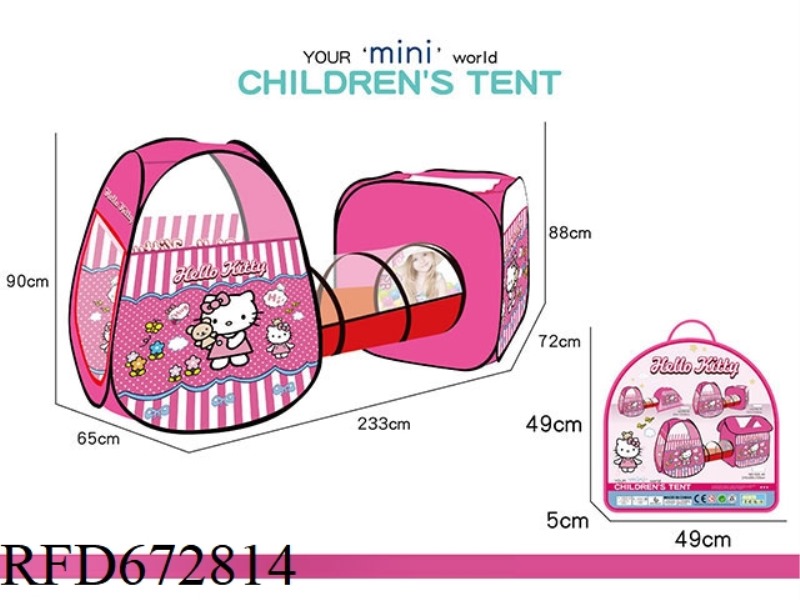 3-PIECE SET OF CHILDREN'S DISNEY KT CAT TENT (CHANNEL+SQUARE+MISTRESS)