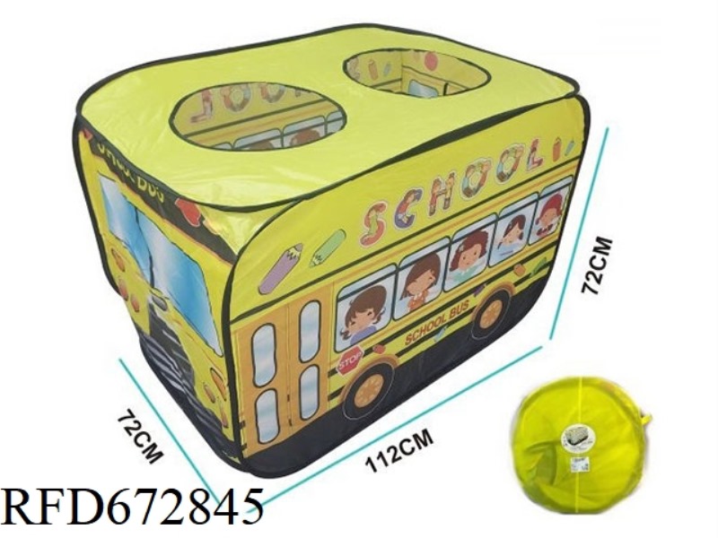 CHILDREN'S TENTS, SCHOOL BUSES, AND CARS