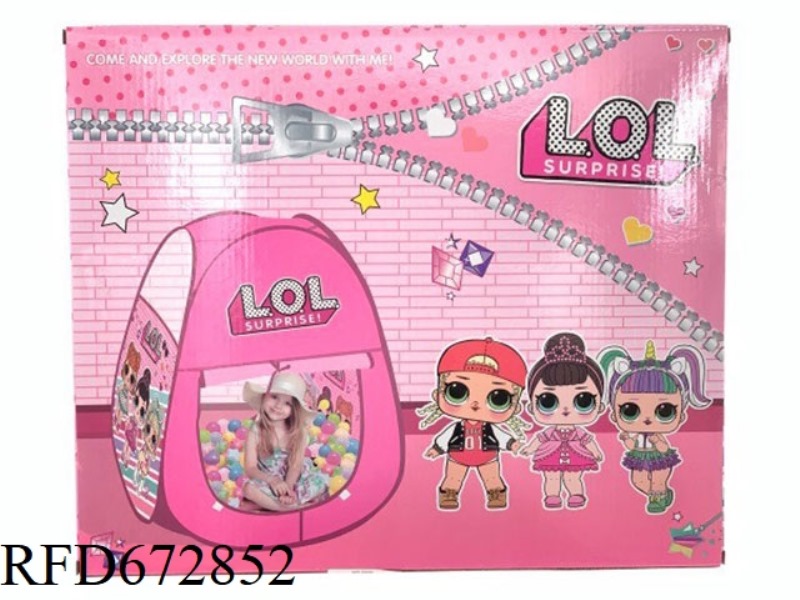 BABY SURPRISE DOLL TENT WITH 50 OCEAN BALLS (TRIANGLES)
