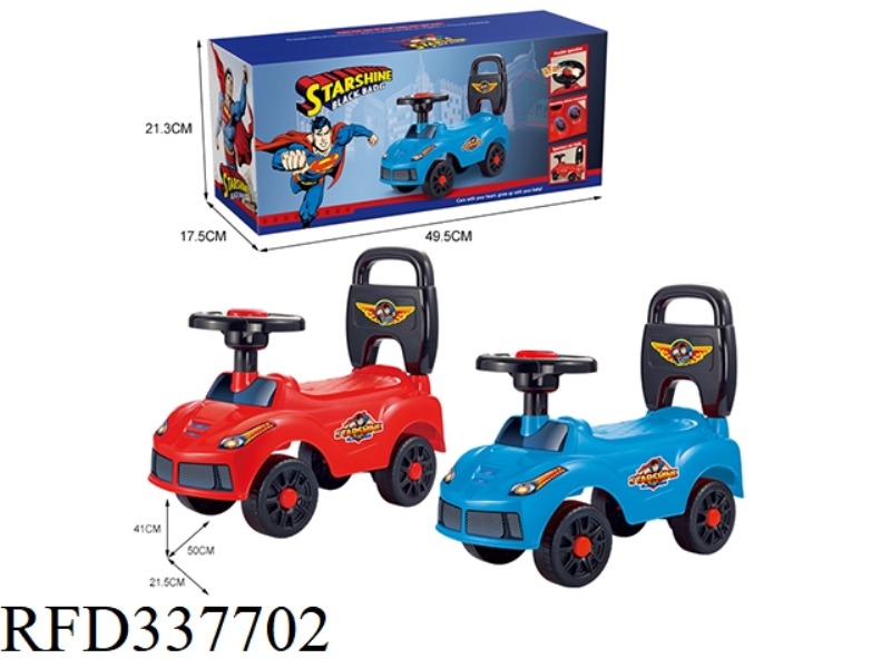SUPERMAN RETURNS CARTOON STROLLER (BB STEERING WHEEL, WITH BACKREST)