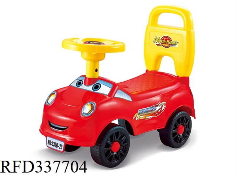 CAR STORY CARTOON BABY CARRIAGE (BB STEERING WHEEL, WITH BACKREST)