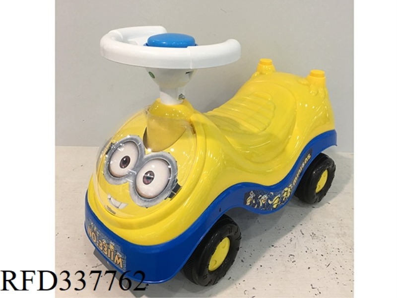 LITTLE YELLOW MAN CARTOON STROLLER (BB STEERING WHEEL WITH BACKREST)