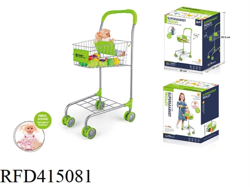 SHOPPING CART+DOLL+FRUIT