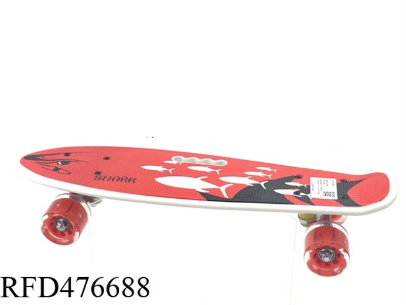 22 INCH PU LIGHTED ALUMINUM ALLOY BRACKET SKATEBOARD