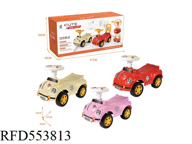 MUSICAL CARTOON STROLLER (MUSICAL STEERING WHEEL, NO BACKREST)