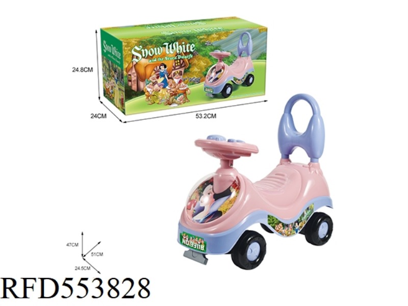 SNOW WHITE CARTOON STROLLER (MUSICAL STEERING WHEEL)