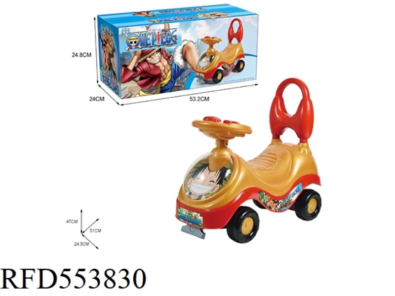 ONE PIECE CARTOON STROLLER (MUSIC STEERING WHEEL)