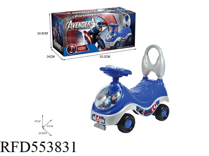 AMERICAN SUPERMAN CARTOON STROLLER (MUSICAL STEERING WHEEL)
