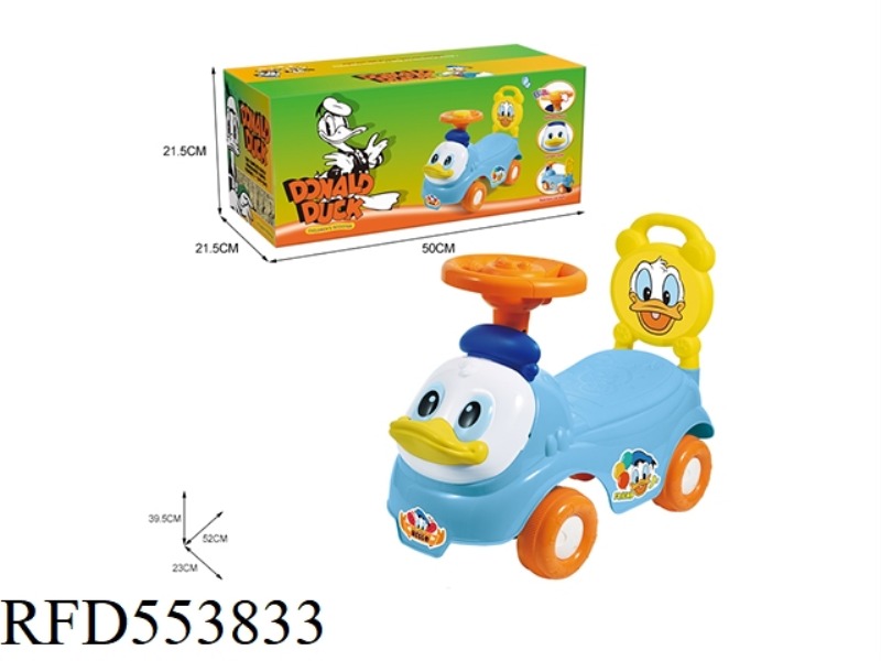 DONALD DUCK CARTOON STROLLER (MUSICAL STEERING WHEEL)