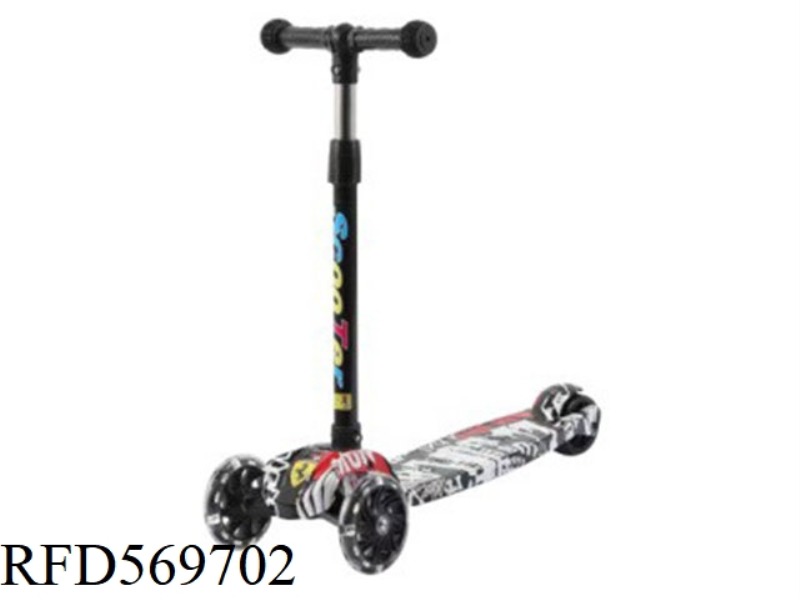 GRAFFITI CHILDREN'S SCOOTER FLASH WHEEL