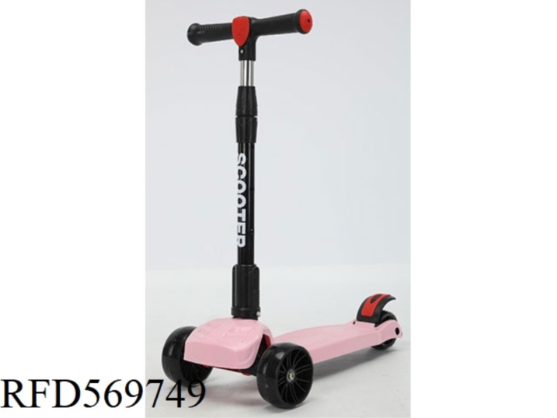 PU HUMMER WHEEL ADJUSTABLE FOLDING SCOOTER - WITH MUSIC