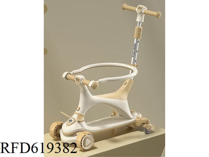 CHILDREN'S OUTDOOR SCOOTER: GREEN COFFEE PINK