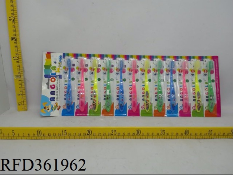 12 CHILDREN'S TOOTHBRUSHES