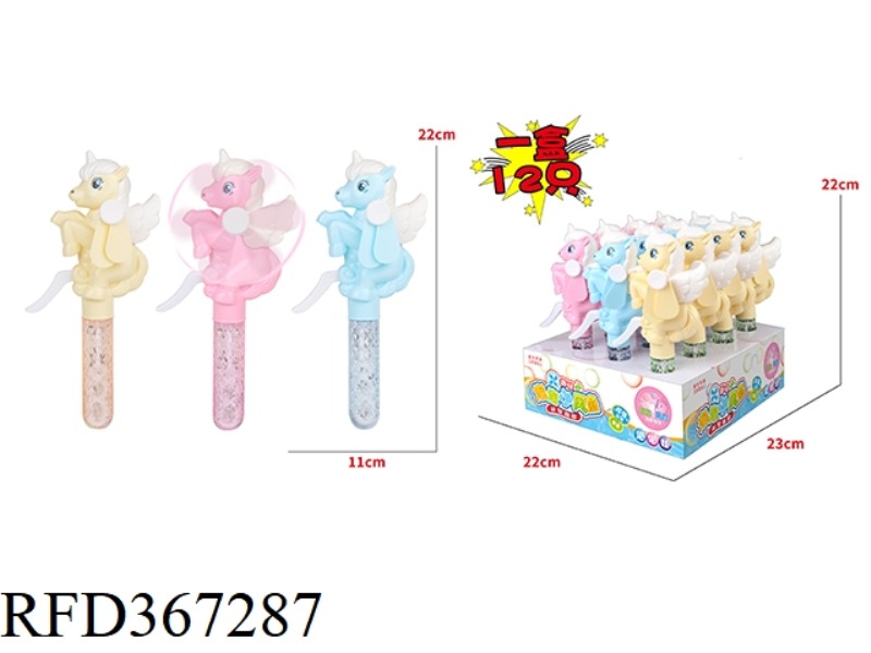 UNICORN BUBBLE FAN/12PCS