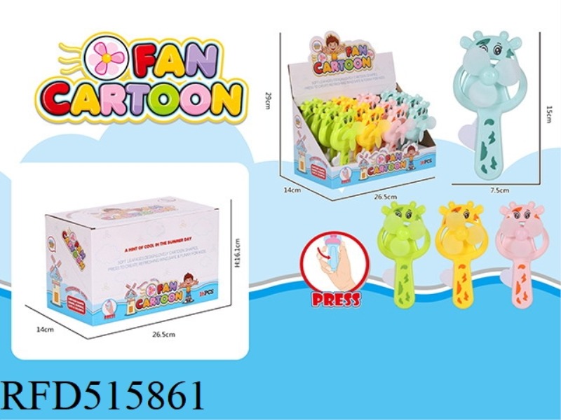 CARTOON CHANGJIN DEER HAND FANS (16 / BOX)