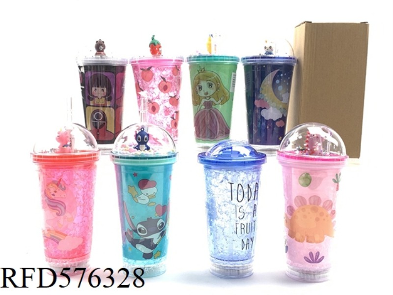 LUMINOUS CUP WITH STRAW