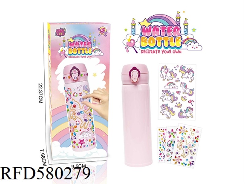 DIY RHINESTONE PINK THERMOS-UNICORN