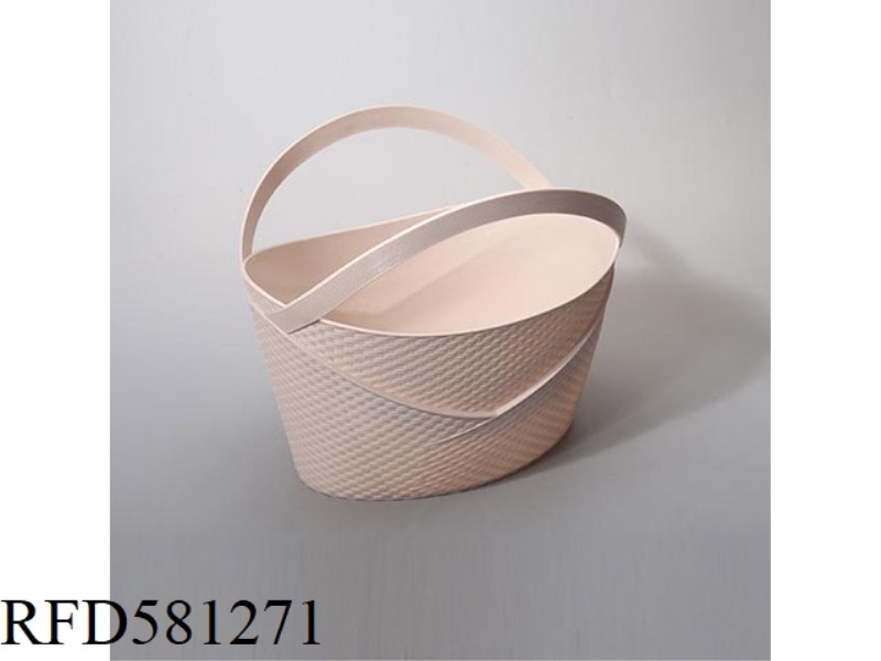 803-1 BAMBOO WOVEN HAND BASKET MATERIAL :PE