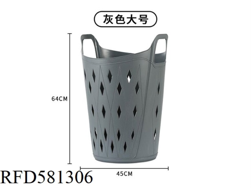 LEATHER PATTERN DIRTY CLOTHES BASKET MATERIAL :PE