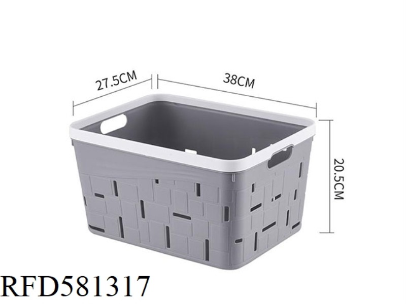 GEOMETRIC SQUARE BASKET LARGE MATERIAL :PP