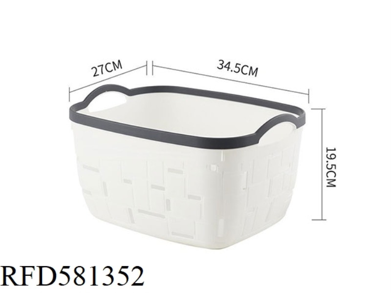 GEOMETRIC HANDLE BASKET LARGE MATERIAL :PP