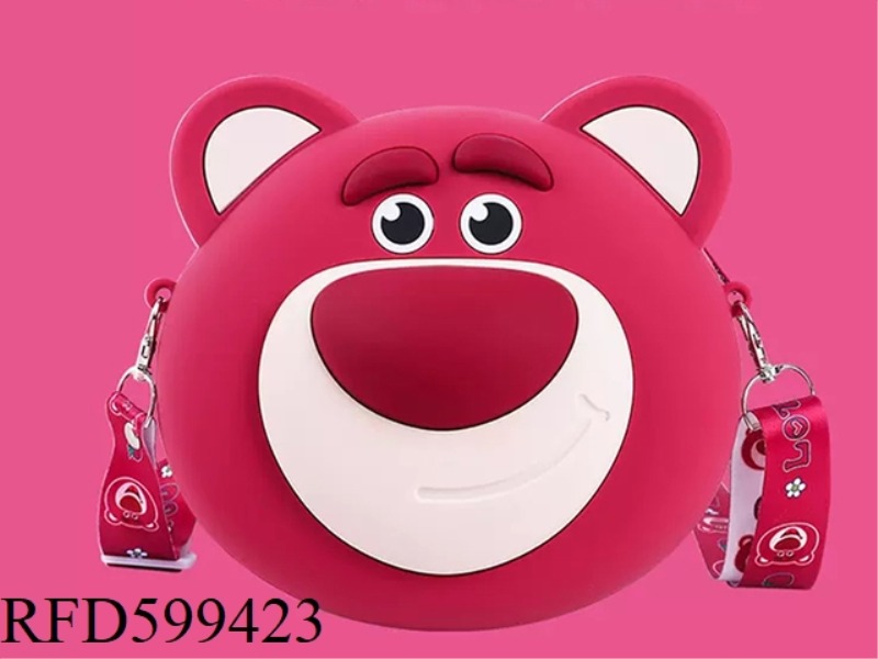 LARGE POPCORN STRAWBERRY BEAR PHONE BAG