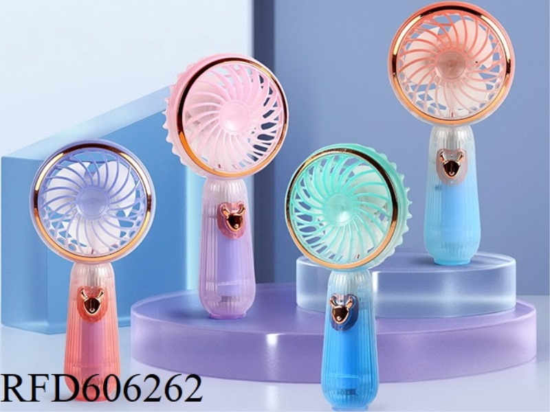 COLOR TRANSPARENT GRADIENT HANDHELD FAN
