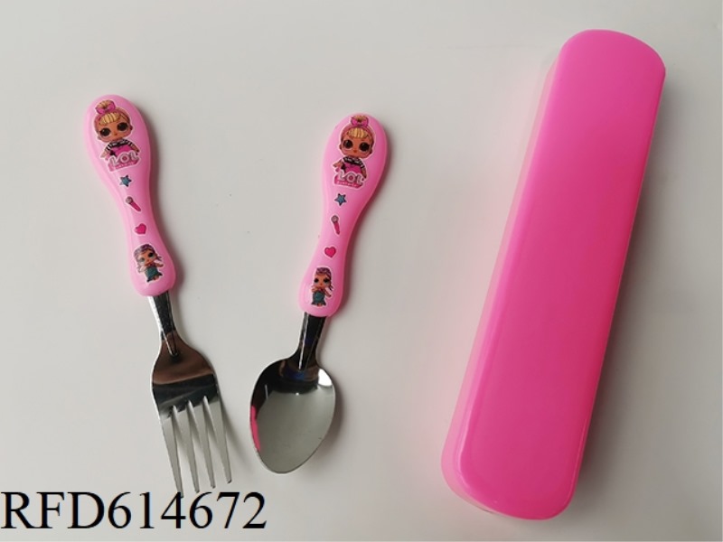 CHILDREN'S CUTLERY SET SURPRISE DOLL
