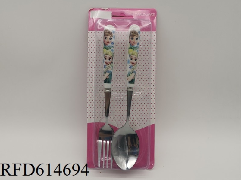 CHILDREN'S CUTLERY SET CERAMIC HANDLE FROZEN