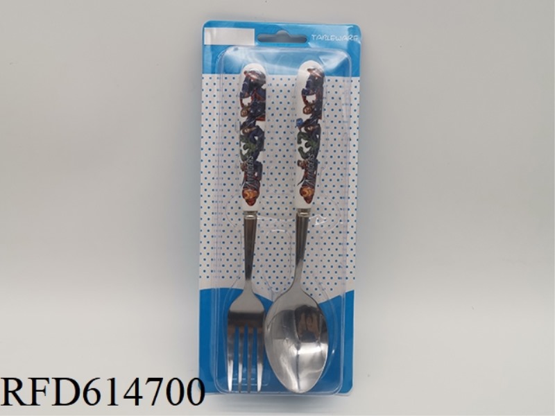 CHILDREN'S CUTLERY SET CERAMIC HANDLE AVENGERS