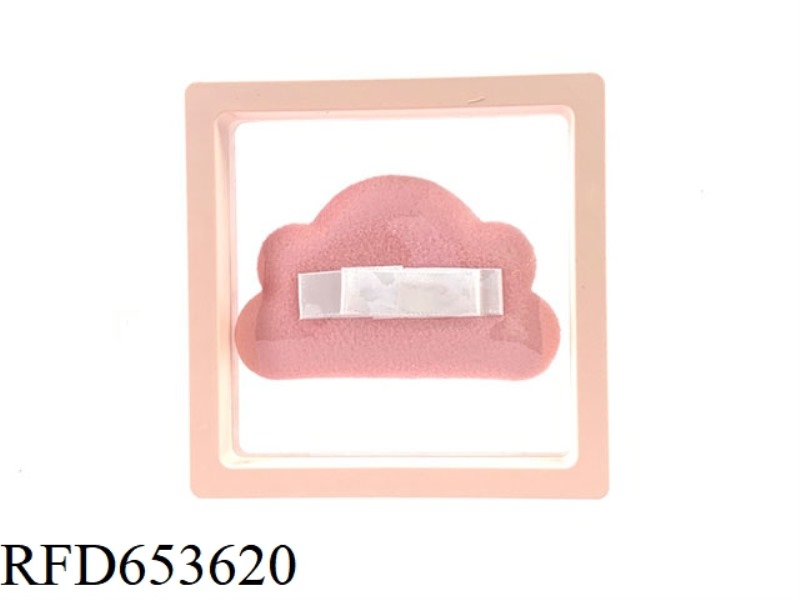 DOUBLE RIBBON NON LATEX POWDER PUFF 67 * 60 * 10MM