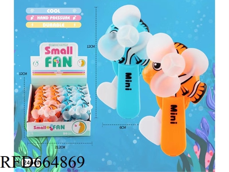 CLOWN FISH HAND FAN 24PCS