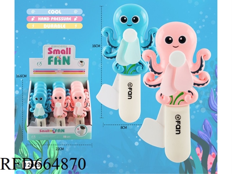 OCTOPUS HAND FAN 12PCS