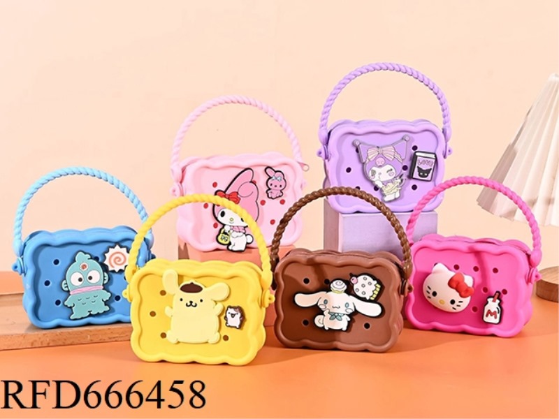 CANDY-COLORED RECTANGULAR CROSSBODY SILICONE COIN PURSE