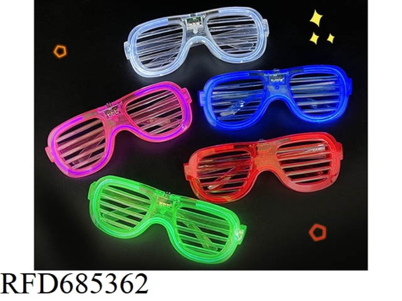 LUMINOUS BLINDS GLASSES, COLORFUL LED COLD WHITE GLASSES FOR DANCING