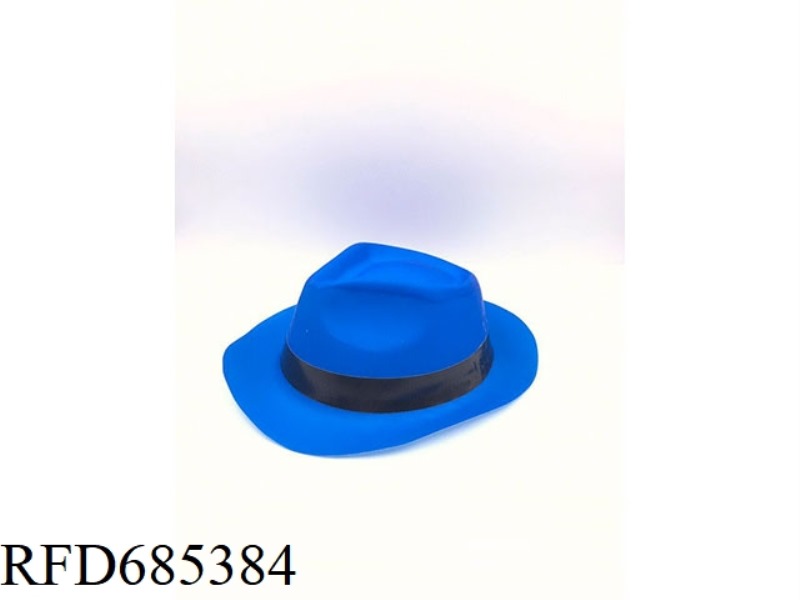 SOLID COLOR TOP HATS WITH BLACK STRIPES, 12 PIECES IN 1 BAG