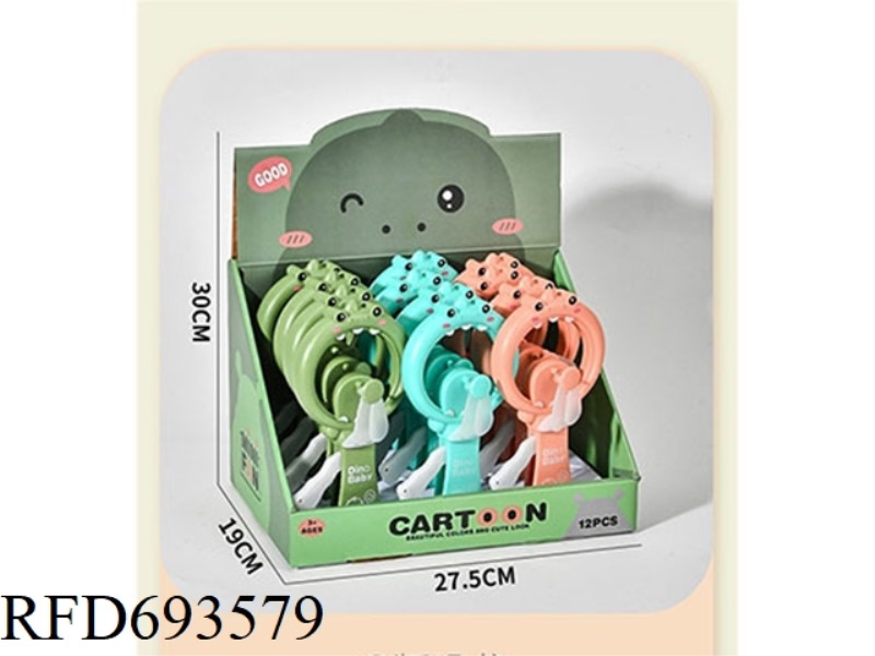 DINOSAUR HAND PRESSURE FAN (12 PIECES PER BOX)