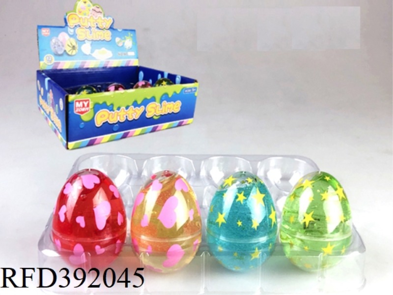 CRYSTAL MUD SLIME STAR LOVE EASTER EGG TRANSPARENT COLOR MUD PUTTY12PCS