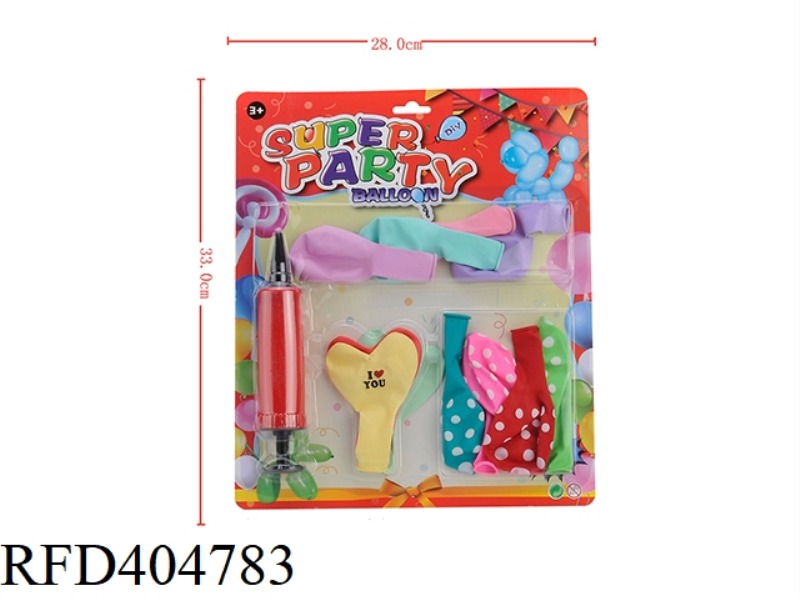 3 TYPES OF 11 BALLOONS MIXED
