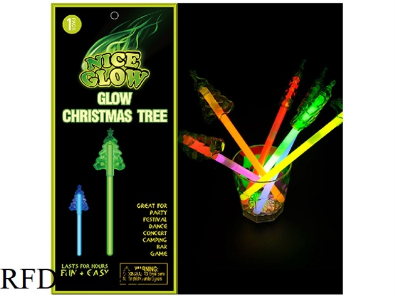 A SET OF FLUORESCENT CHRISTMAS TREES