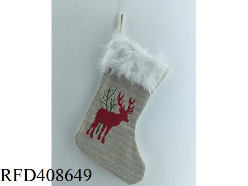 CROSS STITCH CHRISTMAS SOCKS 52CM (DIAGONAL)