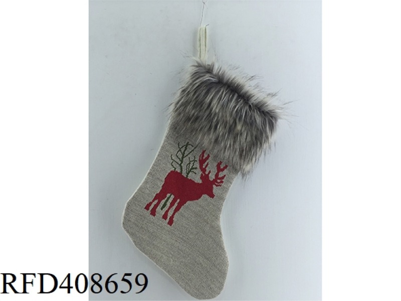CROSS STITCH CHRISTMAS SOCKS 52CM (DIAGONAL)