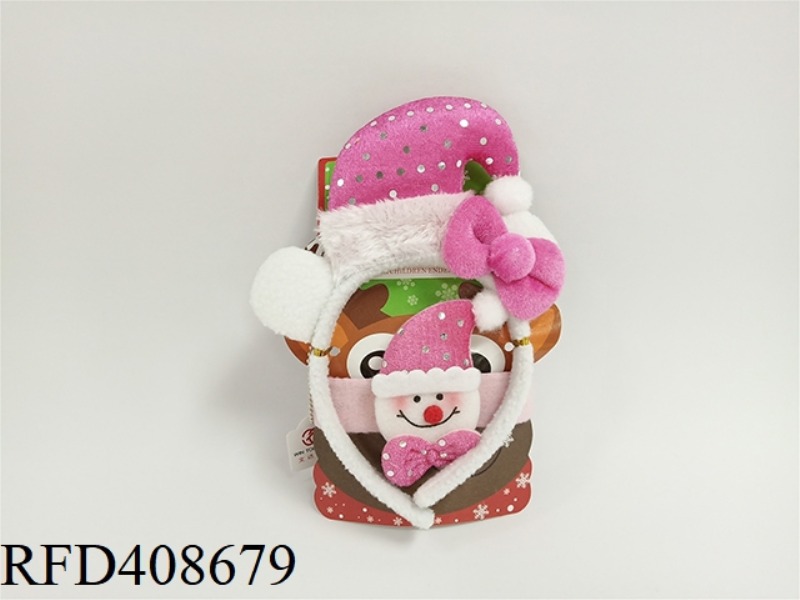 PINK CHRISTMAS HAT HAIRPIN + BRACELET