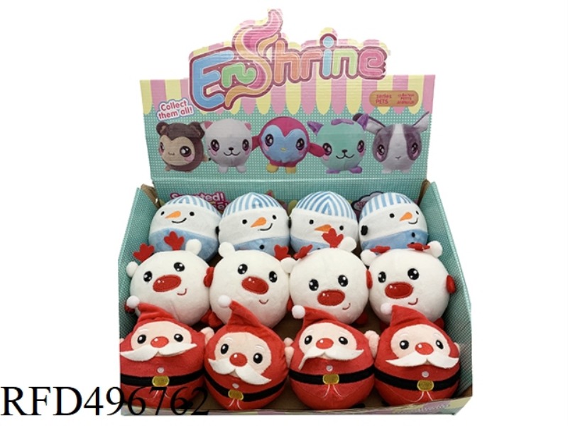 10CM PLUSH SLOW REBOUND TOYS CHRISTMAS SERIES (3 MIXED) 12PCS