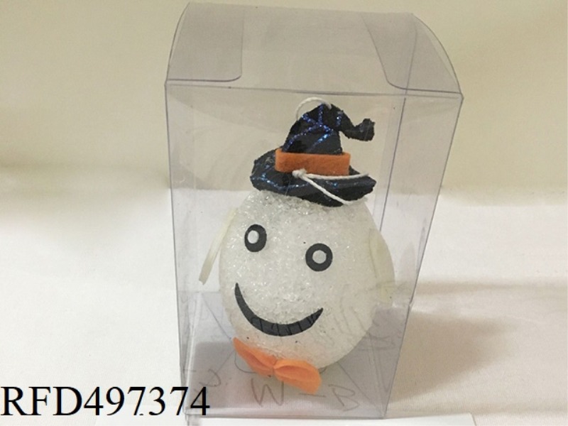 4 INCH WHITE GHOST HANGING PIECE