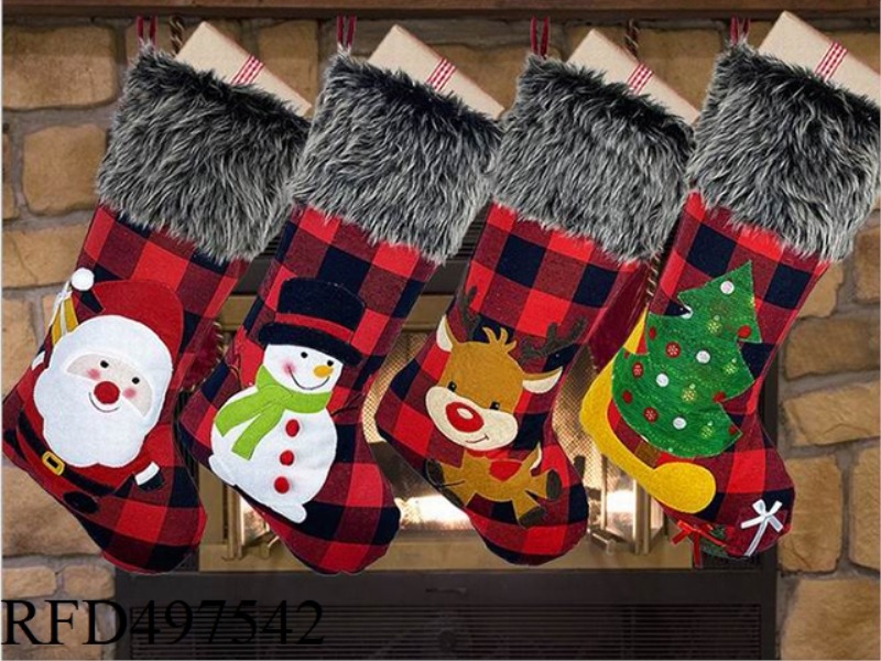 OLD MAN SNOWMAN DEER TREE SOCKS