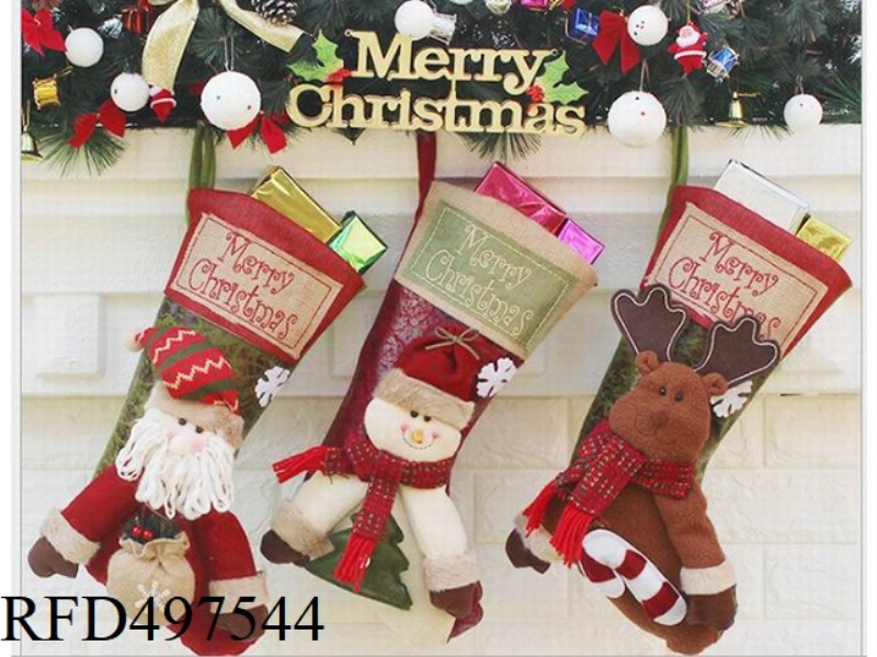 OLD MAN SNOWMAN DEER SOCKS