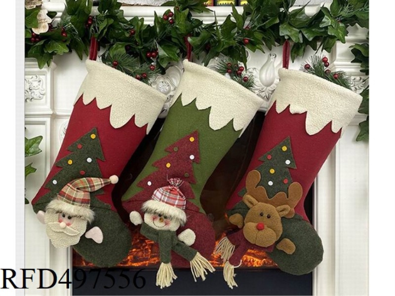 OLD SNOWMAN DEER RIDE DEER SOCKS